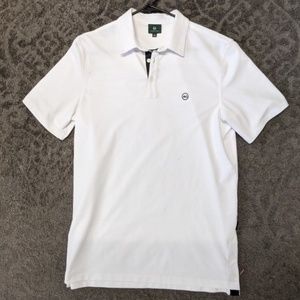 AG Green Label White Short Sleeve Polo